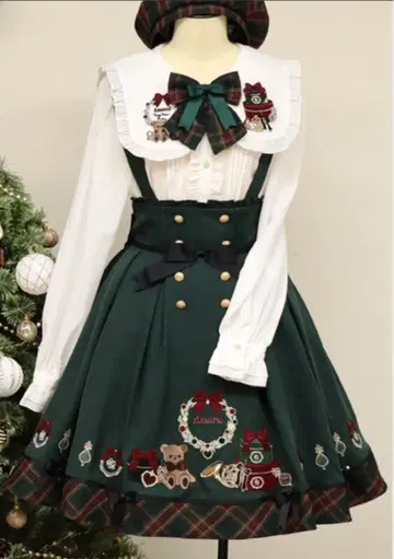 [ amavel ] present ribbon 스커트 블라우스