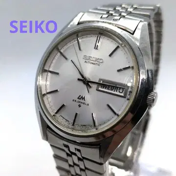 가동 레어템 SEIKO 로드매틱 자동 와인딩 손목시계 실버 남성용
