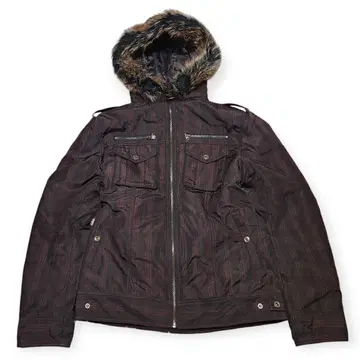 00s archive 퍼 자켓 섀도우 체크 무늬 블랙