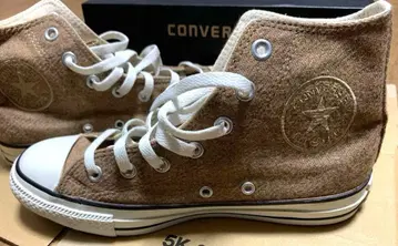 컨버스 하이컷 골드 자수 울 소재 24.5cm 레어템