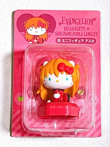 헬로키티 에반게리온 콜라보 미니 피규어 아스카