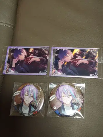 쿠니시로 루이 캔뱃지 2개와 웨하스 카드 세트