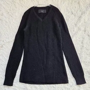 AKM 와플 니트 블랙 울 M