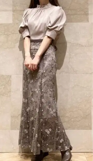 SNIDEL 3 piece 조젯 레이스 원피스