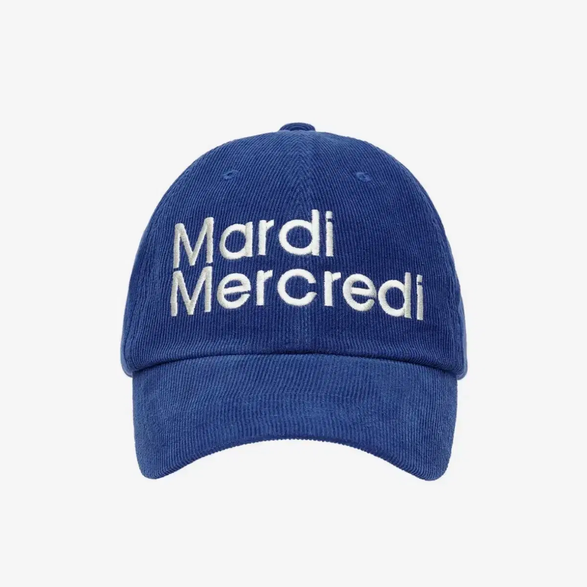 New) Mardi Mercredi Ball Cap Blue Corduroy