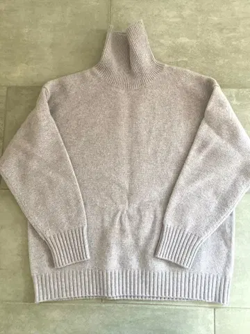 ebure 울 캐시미어 블렌드 니트 풀오버 퍼플