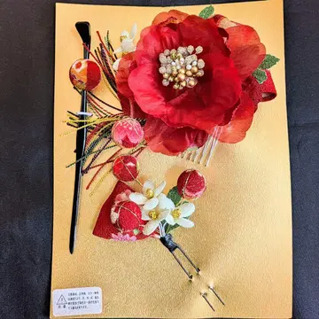 머리 장식 3종 세트 새상품급 럭셔리 성인식 시치고산