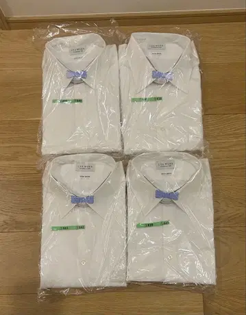 LES MUES 논아이론 비즈니스 와이셔츠 4장 세트 45-88