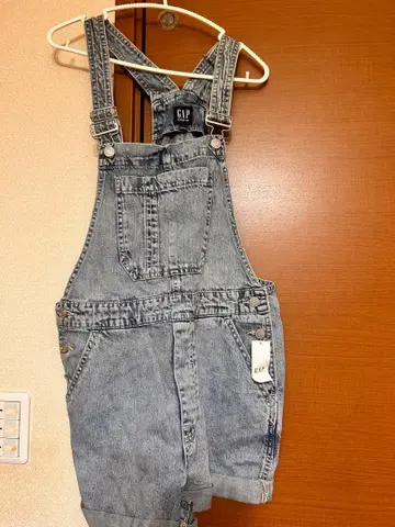 GAP 데님 오버롤 숏