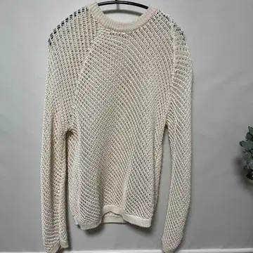 MACPHEE 아이보리 메쉬 니트 S