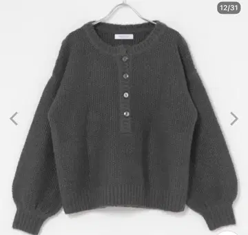 니트 스웨터 헨리넥 니트 풀오버 여성용