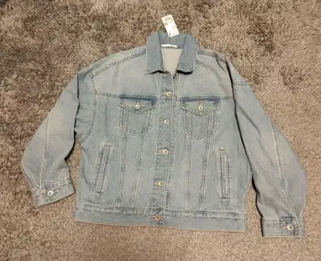 새상품 유니클로 데님 오버 사이즈 자켓 UNIQLO