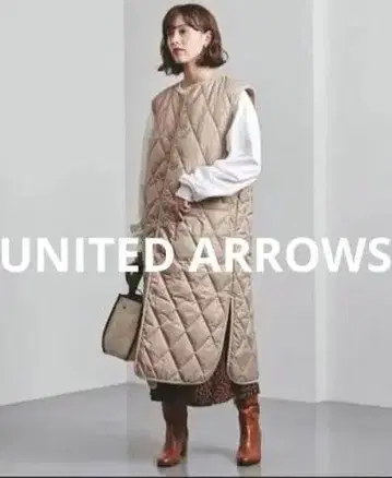 UNITED ARROWS 퀼팅 롱 베스트
