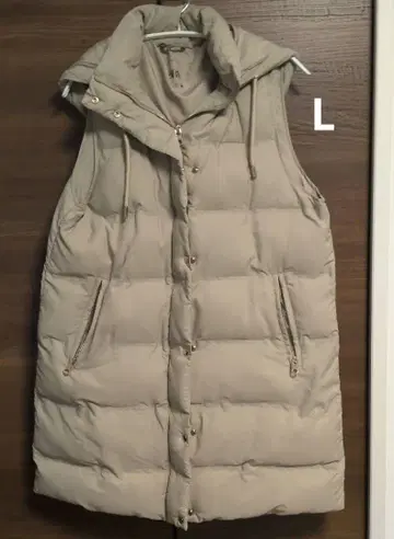 자라 ZARA 후드 롱 다운 베스트 L