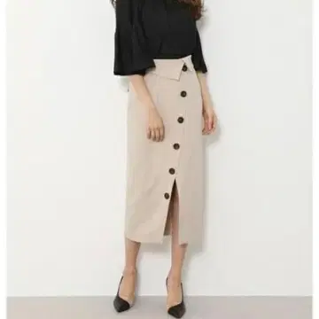 rienda 리엔다 랩 버튼 하이웨스트 타이트 스커트 XS 사이즈