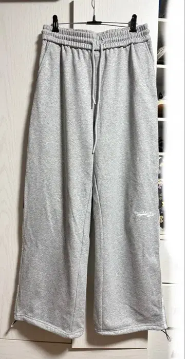 에이랜드 한국 맨투맨 와이드 팬츠 그레이
