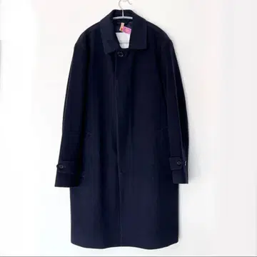 상태 좋음! 매킨토시 철학 울 코트 스탠 칼라 네이비 38