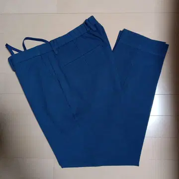 PLST 흡습 발열 테이퍼드 슬랙스 블루 L