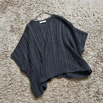 에브르 기마 테이프 믹스 패턴 니트탑 F 블랙 24SS