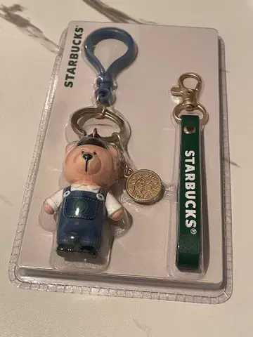 스타벅스 베어리스타 블랙 캡 키링 곰 홀더