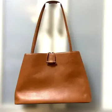 천연 가죽 브라운 토트백