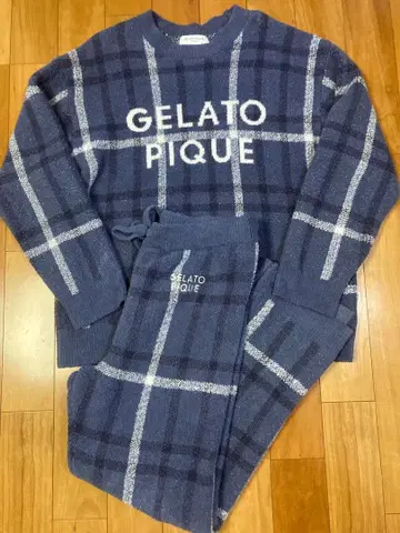 GELATO PIQUE 네이비 체크 파자마