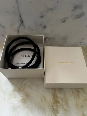 JAM HOME MADE 블랙 가죽 뜨개질 팔찌