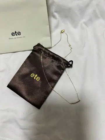 ete K10 YG 다이아몬드 7개 레이어 목걸이 갸샤