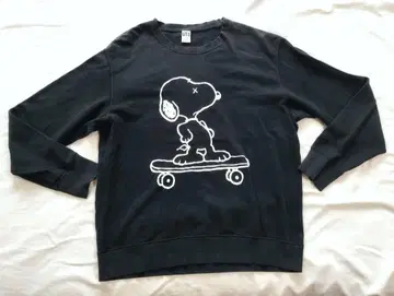 Uniqlo Kaws x PEANUTS 스누피 스웨트 셔츠 XL 블랙