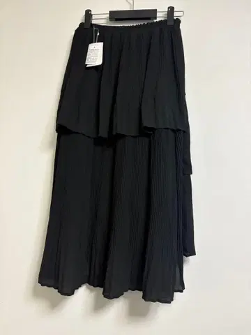 플리츠 스커트 블랙 40