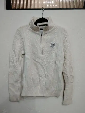 adabat 화이트 집업 니트 40 사이즈 골프웨어