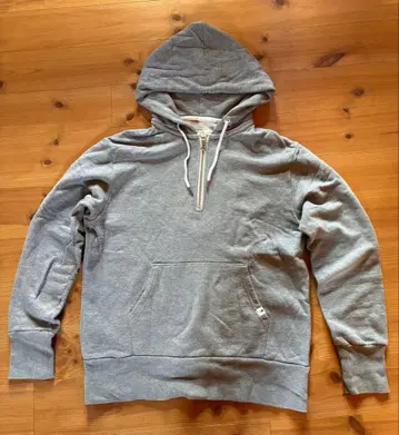 moct 그레이 하프 지퍼 후드티