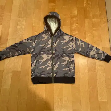 카모 패턴 퍼 후드 후드티 카모플라쥬