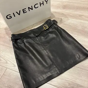 [ 택없는 새상품 ] 지방시 부드러운 양가죽의 가죽 스커트