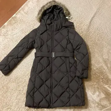 다크 브라운 퀼팅 다운 자켓