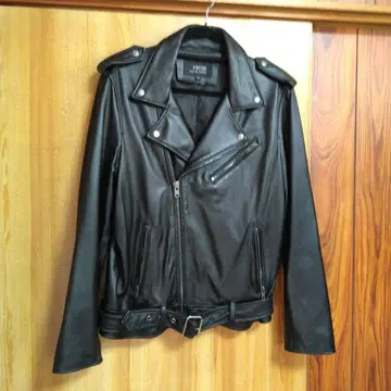 FORTIME 블랙 더블 라이더 자켓