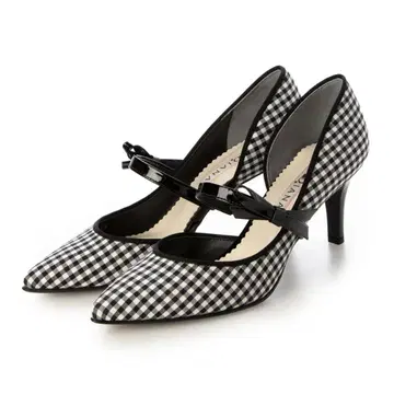 다이애나 멜리 제인 펌프스 깅엄 체크 블랙