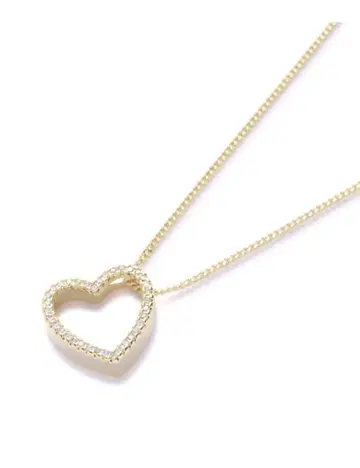 NATURAL BEAUTY BASIC 스윙 하트 목걸이 실버