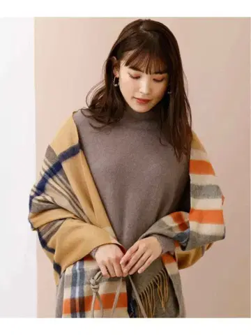 100% 울 스트라이프 머플러 M