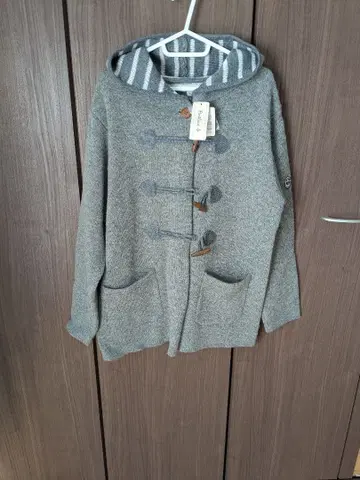 미사용 새상품 PORTLAND 포틀랜드 셰틀랜드 울 후드 코트