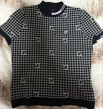 휠라 체크 무늬 여성용 골프웨어 셋업