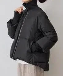 24AW 새상품급 BEARDSLEY 비어즐리 지퍼 플레어 다운 자켓 블랙