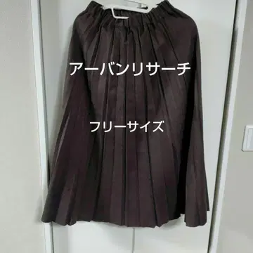 어반 리서치 페이크 스웨이드 플리츠 스커트 URBAN RESEARCH