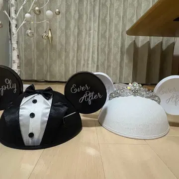 디즈니 미국 한정판 이어햇 웨딩 미키 미니 set