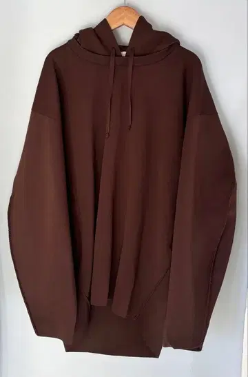 rito 니트 풀오버 후드티 브라운