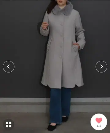 libelle more 에코 퍼 카라 엘레강스 롱 코트 L 사이즈