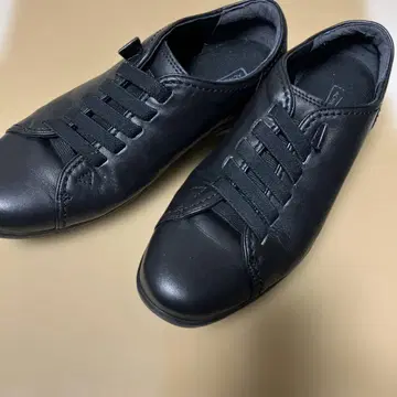 3회 아킬레스 솔보 25cm 블랙 밴딩 끈 워킹 신발