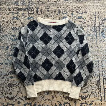60s 70s jantzen 모헤어 니트 보트넥 아가일