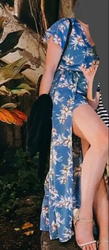 To the sea 꽃무늬 드레스 맥시 길이 하와이 구매