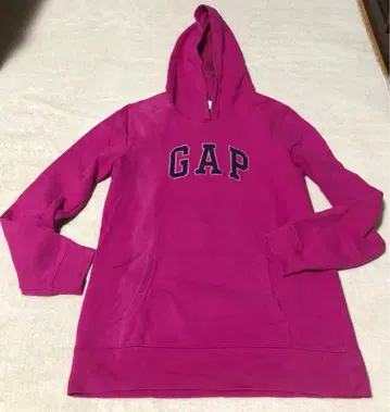 GAP 핑크 후드 부착 후드티 쇼킹 핑크 보라색 로고 속기모
